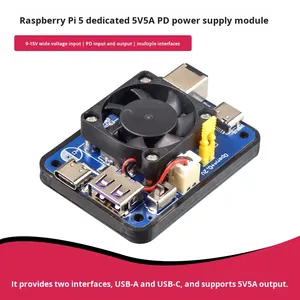 Chuyên dụng <span class=keywords><strong>Raspberry</strong></span> <span class=keywords><strong>Pi</strong></span> 5 mô-đun điện 5v5a kép PD mô-đun điện tử và Bộ dụng cụ với <span class=keywords><strong>9</strong></span>-24V điện áp rộng đầu vào đầu ra kép - Product Image 2