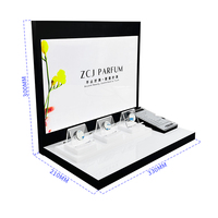 Présentoir d'écran LED moderne et populaire, personnalisé en usine, noir, double couche, en acrylique, pour produits numériques et appareils photo en magasin