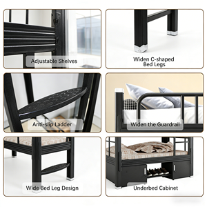 Premium Custom Steel Double <strong>Bunk</strong> <strong>Bed</strong> for Adults, Durable and Sturdy Frame <strong>with</strong> High-Quality Construction for Long-Term Use - Product Image 3