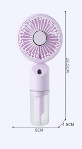 Ventilateur portable à main 3 vitesses 4 couleurs avec pulvérisation d'eau pour les voyages en plein air et les événements sportifs, ventilateur de refroidissement par brumisation rechargeable - Product Image 6