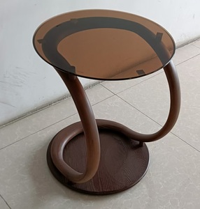 <span class=keywords><strong>Table</strong></span> basse créative <span class=keywords><strong>en</strong></span> <span class=keywords><strong>verre</strong></span> trempé <span class=keywords><strong>rond</strong></span> avec cadre <span class=keywords><strong>en</strong></span> bois de frêne, design nordique simple, <span class=keywords><strong>pour</strong></span> petit appartement, salon, meubles de maison - Product Image 6