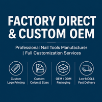 Éponge polissoir à ongles jetable mini ovale double face grain 100/180 4,5 cm pour kits d'ongles à presser, paquet de 50 pièces, usage professionnel en salon