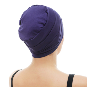 Turbante musulmán de algodón para quimioterapia, gorro holgado, pañuelo para la cabeza, <span class=keywords><strong>accesorios</strong></span> para el cabello para mujeres con cáncer, venta al por mayor - Product Image 5