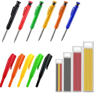 Stationery Supplies Mechanical Construction Carpenter Pencil Set with Sharpener for Woodworking