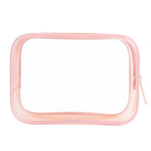 Customized Printing logo Transparent Waterproof Clear Plastic Travel Makeup Bags Large PVC Make up Pouch Cosmetic Bag for Girls - Product Image 2