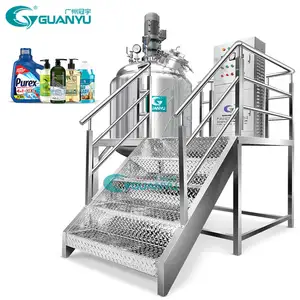 500-800l Vaccum Agitator Electric Heated Mixing Vessel Chemical Liquid Detergent Mixer Homogeneous Shampoo Lotion Mixing Tank