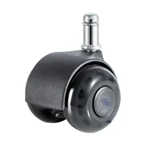 50mm Furniture Casters Office Chair Wheel 2 Inch Polyurethane Wheels Castor With Ring Stem