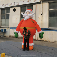 Giant Opblaasbare Kerstman Marionet Kostuum Voor Outdoor Kerst Decoratie