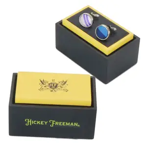 Custom Logo Wooden Painting Cufflink Gift Packaging Jewelry Box Factory Directly Design Display Case Cheaper Price
