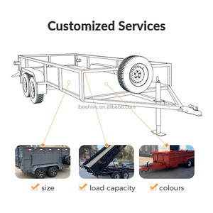 Прицеп-самосвал для трактора 1т, прицеп для газонокосилки, прицеп-самосвал для фермерских работ - Product Image 3