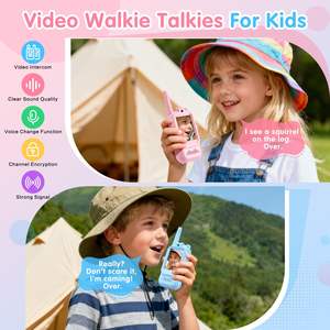 Walkie Talkies Mini Personalizados Más Vendidos para Niños con Certificación CE FCC Rohs, Paquete de 2, Recargables, Juguetes para Niños y Niñas de 3 a 8 Años, Artículos de Regalo - Product Image 2