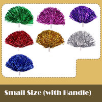 Pompons de cheerleading bicolores avec poignée, accessoires personnalisés pour l'esprit d'équipe