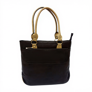 Pochette de luxe pour femme en cuir véritable, style mode, imperméable, légère, pliable, grande capacité, fermeture éclair, 3L+, avec bandoulière - Product Image 5