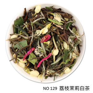 Thé aux fruits secs chinois en vrac autocollants de marque privée thé blanc au <span class=keywords><strong>jasmin</strong></span> litchi thé aromatisé - Product Image 2