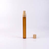 High End Mini Travel Leere tragbare Bernstein Silber Schwarz Glas Sprüh flasche 10ml Luxus kleine Tasche Glas Parfüm Tube Flasche