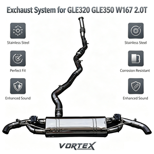 Sistema de escape de acero inoxidable Vortex Racing para Mercedes W167 GLE 2.0T, piezas de mejora de sonido. - Product Image 1