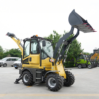 Backhoe Loader Kecil Multifungsi Laris Manis, Backhoe Loader Konstruksi Roda 4x4 Penggerak Hidrolik, Backhoe Loader Kompak
