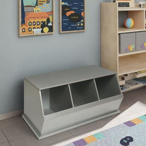 <span class=keywords><strong>Coffre</strong></span> à jouets <span class=keywords><strong>et</strong></span> boîte de rangement empilables modernes Armoire en bois pour enfants Organisateur de tubes pour jouets Chambre à coucher Salon Utilisation pour bébés adolescents - Product Image 6