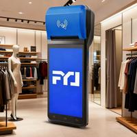 Sistem POS F1-55 ritel Pos untuk pakaian pemindai kode batang multi-pembayaran 6400mAh mesin Pos kustomisasi OEM