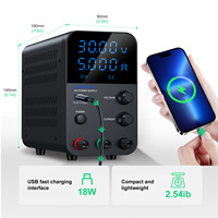 Alimentation CC stabilisée réglable WANPTEK GPS305D 30V 5A 150W pour le chargement, le vieillissement et les tests de produits d'électrodéposition