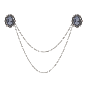 Retro belleza diadema aguja hombres traje broche aleación <span class=keywords><strong>Collar</strong></span> mujer bufanda hebilla <span class=keywords><strong>Rhinestone</strong></span> cadena pecho flor <span class=keywords><strong>Collar</strong></span> aguja - Product Image 6