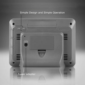 Trạm thời tiết đồng hồ báo thức Dự báo thời tiết trong nhà ngoài trời Nhiệt kế ẩm kế không dây đa chức năng phong vũ biểu - Product Image 5