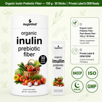 OEM ODM Poudre de fibres prébiotiques d'inuline biologique en sticks, à base de plantes, pour le soutien de la santé digestive intestinale, complément alimentaire