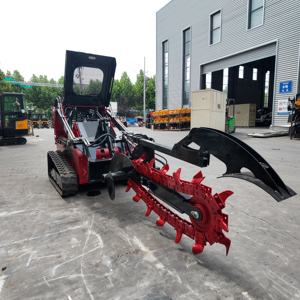 1-8 टन रेटेड लोड फ्रंट मिनी बैक व्हील लोडर के साथ स्किड स्टीड लोडर खरीदें - Product Image 3