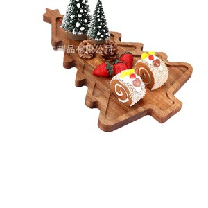 Bandeja para Servir con Diseño de Árbol de Navidad, Color Madera Natural, Decorativa, para Uso en Restaurantes - Product Image 5