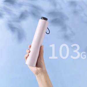 Japanese Ultra Light 190T Nylon Fabric Pongee Three <b>Fold</b> Umbrella Custom Logo Pencil Umbrella Anti Ultraviolet Sun Umbrella - Product Image 5