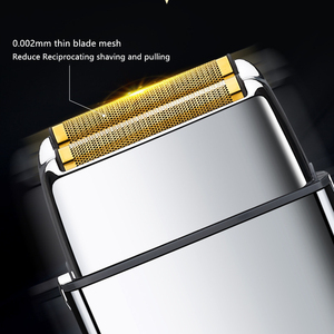 Afeitadora de barba con carga USB de Metal completo para hombre, Afeitadora eléctrica recíproca de doble cabezal para uso doméstico o hotelero - Product Image 2