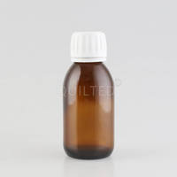 Bouteille en verre pharmaceutique pour sirop contre la toux Amber Round 2OZ 60ML avec bouchon en plastique anti-effraction