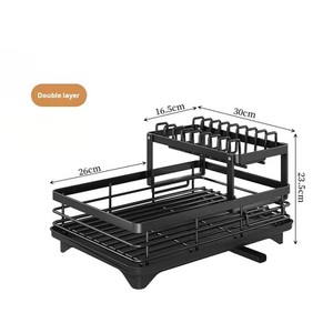 Giá để đồ nhà bếp, giá để bát đĩa và giá thoát nước, giá để bát đĩa đa năng tối giản để bàn bếp - Product Image 5
