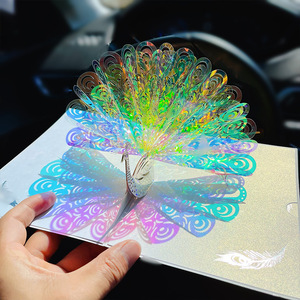 YUYANG - Tarjetas de Felicitación de Cumpleaños con Diseño Creativo Personalizado, Papel 3D, Flores de Dibujos Animados - Product Image 3