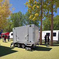 2024 Personnalisé Public VIP Toilette Remorque Portable Événement De Luxe Toilettes Extérieure Caravane Douche En Acier Toilette Mobile Salle De Bains
