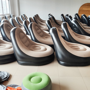 Inflatable Beanbag Chair Thickened Eco Friendly Pvc Flocked Recliner For Home And Outdoor Leisure - Product Image 1