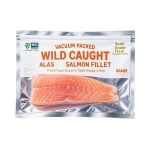 ถุงสูญญากาศปิดผนึกสามด้านพิมพ์ลายกราเวียพร้อมช่องสำหรับบรรจุอาหารทะเลปลา<span class=keywords><strong>แซลมอน</strong></span>เนื้อปลา - Product Image 4