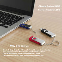 Flashdisk USB Putar Custom Logo 2.0 3.0, Pendrive 128MB 1GB 2GB 4GB 8GB 16GB 32GB