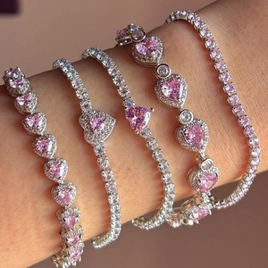 Jeux d'argent sterling 925 plaqué 18k bracelet de mode re colour 14 <span class=keywords><strong>kilates</strong></span> laminado - Product Image 1