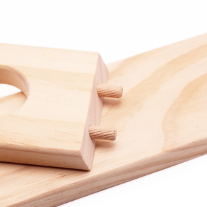 Hot Melt Gun Holder Wooden Base Portable Tool <b>Stand</b> Natural Wood Color - Product Image 3