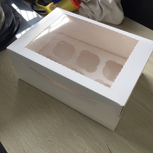 Wholesale <b>Cheap</b> Clear Window Paper Cupcake <b>Boxes</b> Custom High Quality Cake Box - Product Image 5