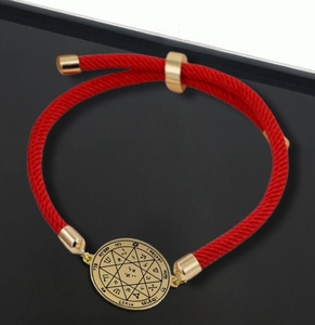 Bracelet Kabbale Roi <span class=keywords><strong>Salomon</strong></span> Sceaux Charme Nouveau Design En Acier Inoxydable Avec Plaqué Or Kabbale Rouge Bracelet Talisman - Product Image 5
