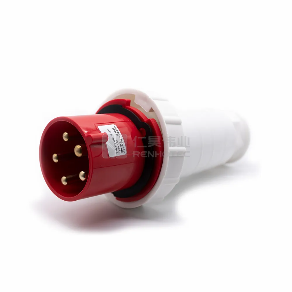 Industrial Plug and Socket 63 Amp 5 Pin 440V Waterproof Connector