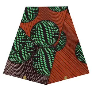 Vert cire impression tissu africain adulte polyester imprimé combinaison golf tissu imprimé