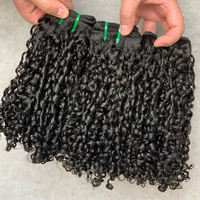 Vente en gros d'usine, vendeurs de cheveux bouclés Super Double Drawn Pixie, paquets de cheveux humains brésiliens bruts à cuticule alignée