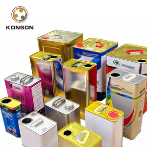 Boîte en fer blanc carrée pour produits chimiques, avec impression de logo personnalisée, emballage pour usage chimique, vente en gros - Product Image 1