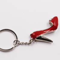 Fashionable Creative Metal Red High-heeled Shoes Keychain Custom-made Colorful High-heeled Shoes Keychain Business Gift
