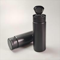 Botol Plastik Silinder Hitam Putih 70ml 150ml untuk Bedak Tabur dengan Tutup Flip, Tersedia dalam Stok, untuk Bedak Prickly Heat