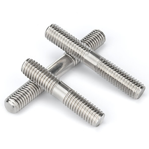 Offre Spéciale Prix Usine Vis à Double Extrémité en Acier Inoxydable 304, Filetées M6-M20, Diverses Tailles Métriques, Vis à Double Extrémité Simples - Product Image 1