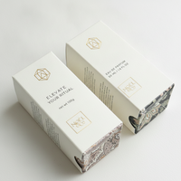 Boîte d'emballage minimaliste en carton ivoire à fermeture automatique pour brume faciale et soins de la peau